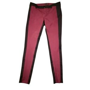 Aqua by Bloomingdales Women's Skinny Jeans - Burgundy/Black Size 27/Small $